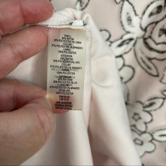 Karl Lagerfeld Light Pink Floral Sleeveless Dress - Picture 7 of 7